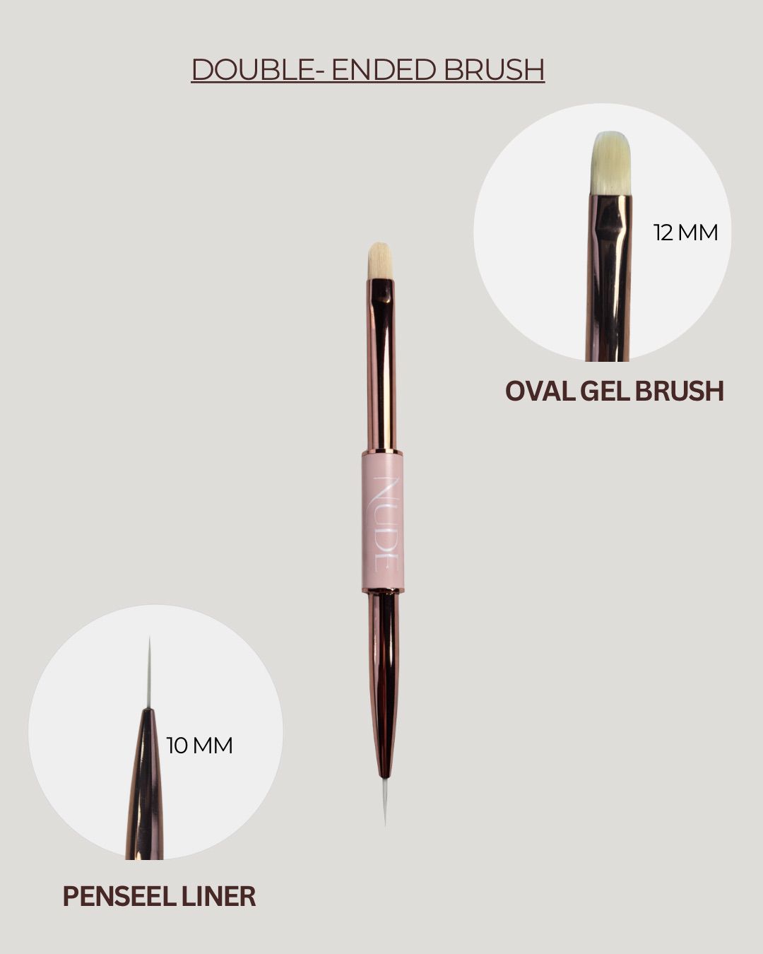 The Nude Bottle 2-in-1 Double-Ended Brush